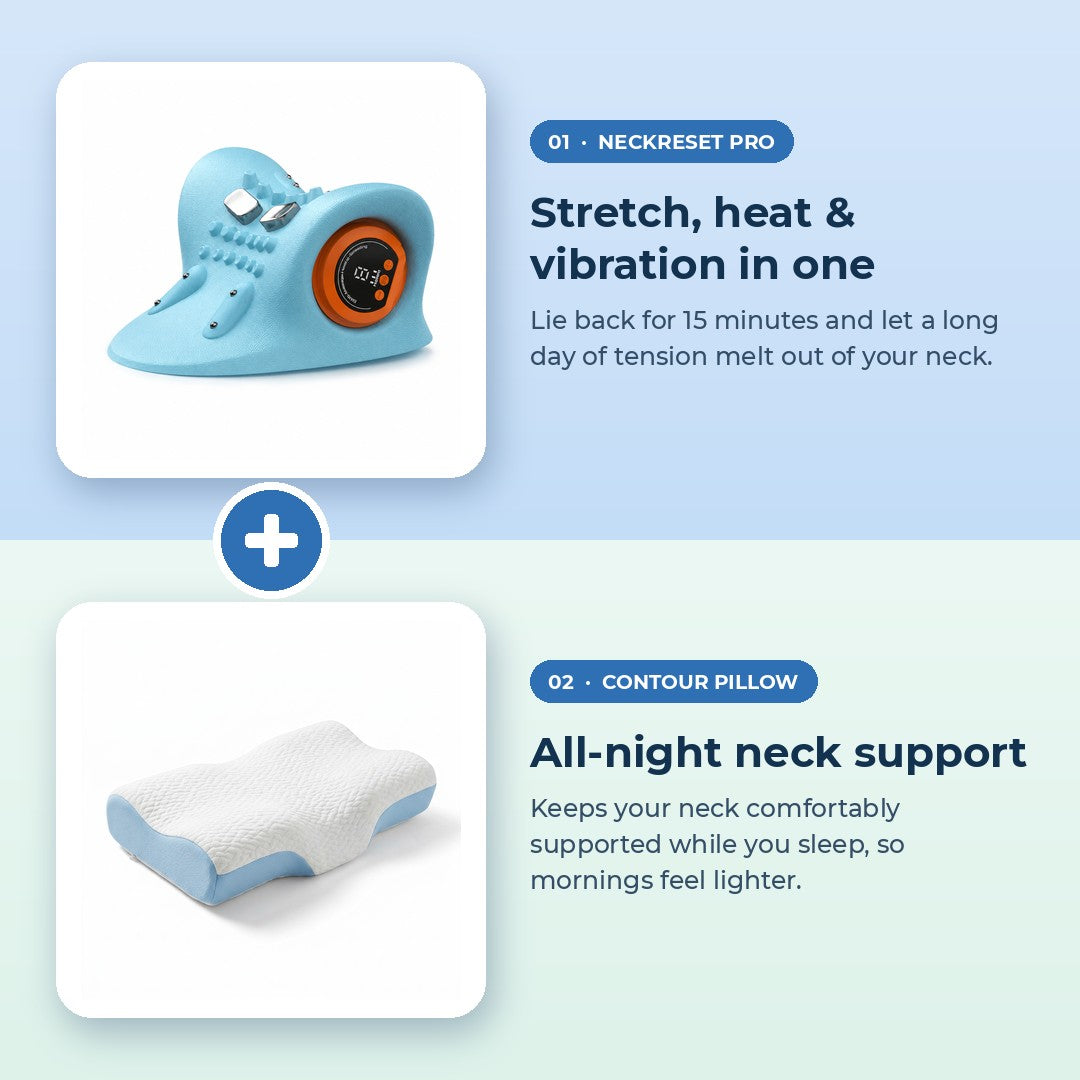 NeckReset Pro — Cervical Traction Neck Massager with Heat & Vibration